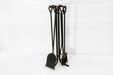 SOLD-Wrought Iron Fireplace Tools