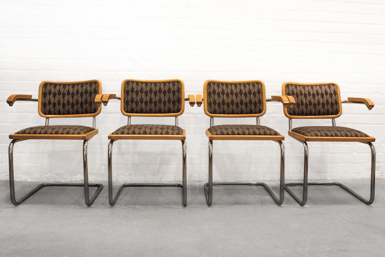 Sold Set Of Four Marcel Breuer Cantilever Chairs Rehab Vintage Interiors