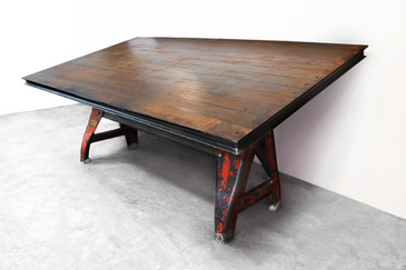 SOLD - Massive Industrial Drafting Conference Table