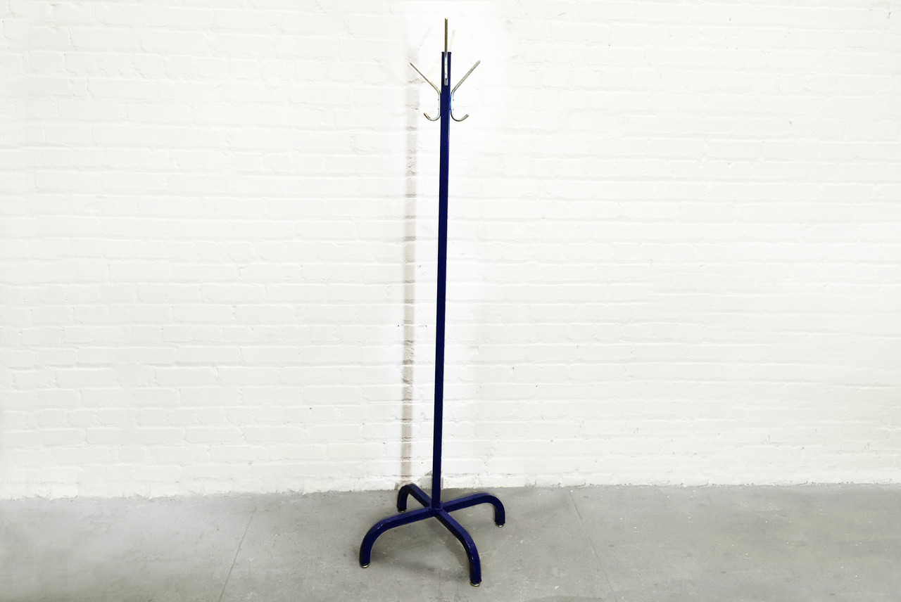 SOLD 1960s Streamline Steel Coat Rack Rehab Vintage Interiors