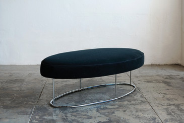 SOLD - Jacob Pringiers "Once Bench," with Chrome Frame