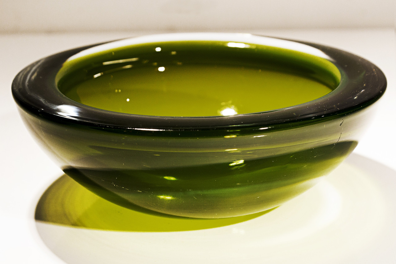 Sold Large Lime Green Murano Geode Glass Bowl Rehab Vintage Interiors