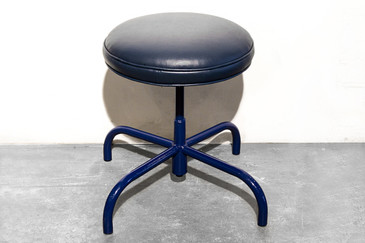 SOLD - Vintage Counter Stool in Marine Blue, circa 1960s