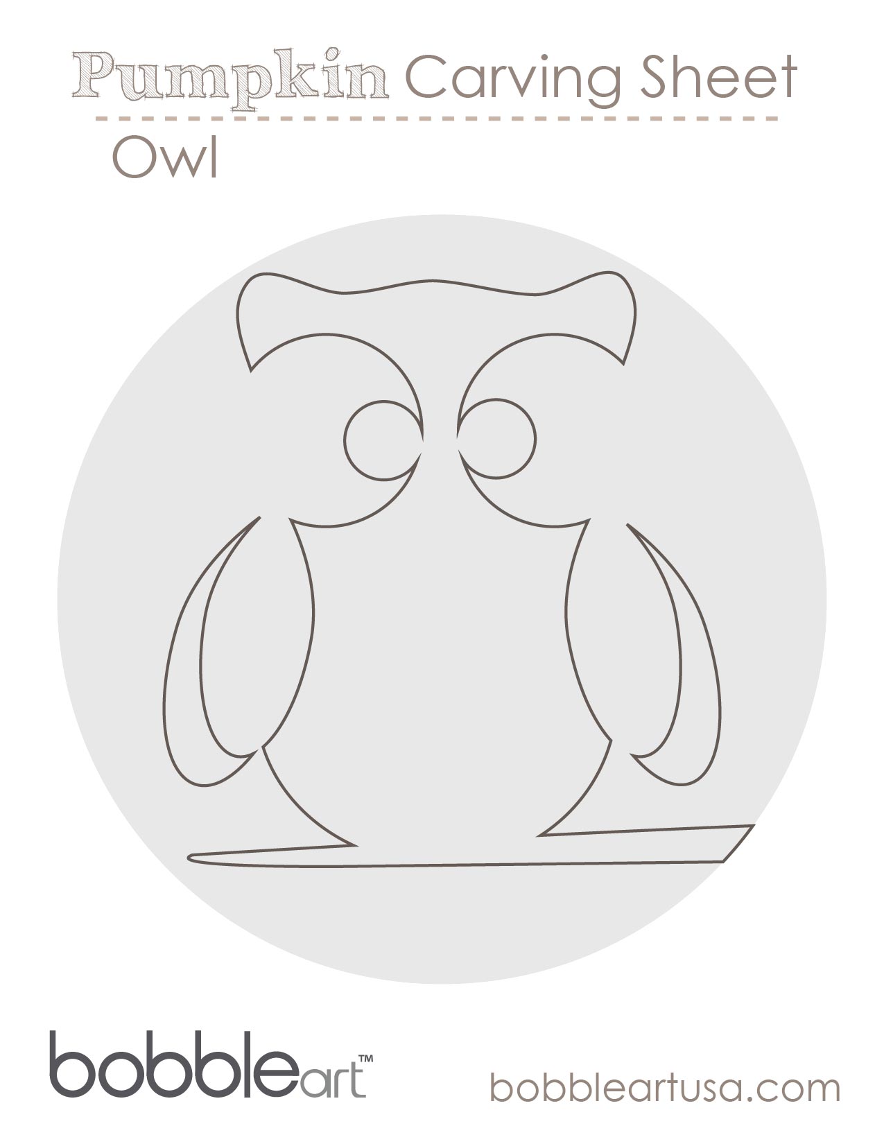 owl pumpkin carving template