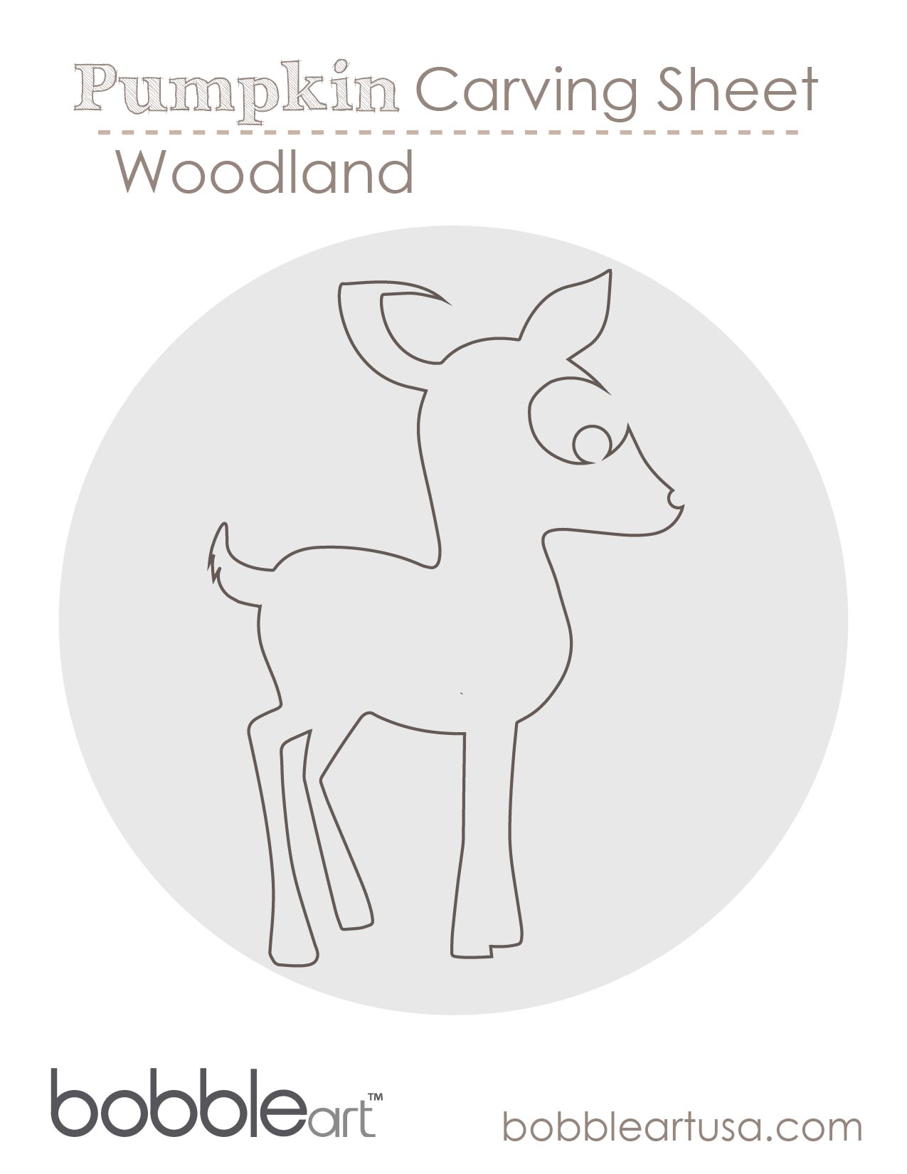 deer pumpkin carving template