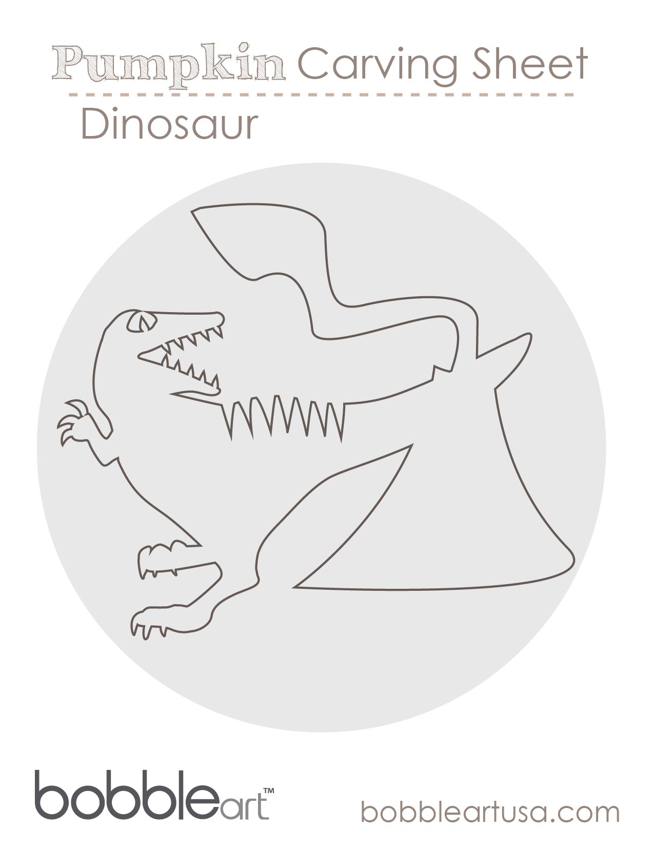 dinosaur pumpkin carving template
