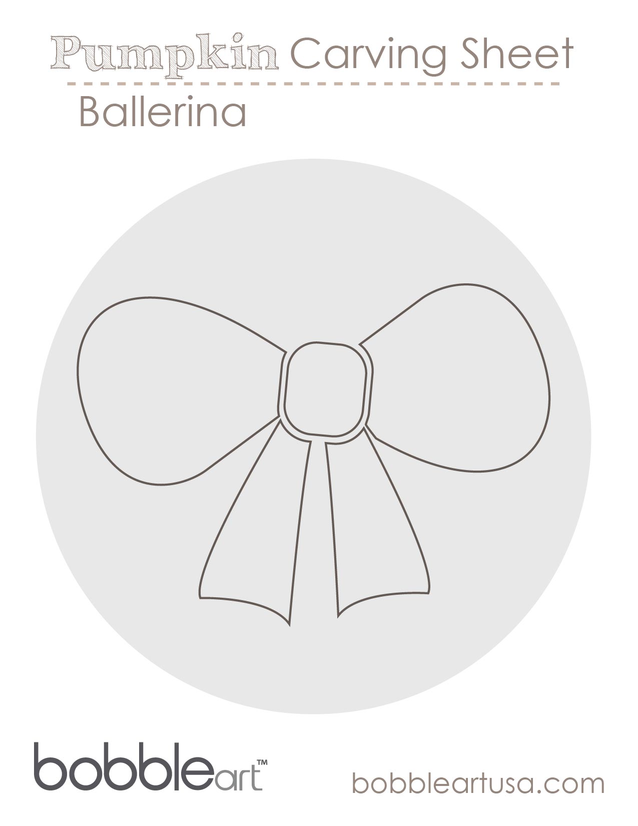 bow pumpkin carving template