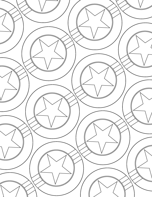 Stars & Stripes Coloring Page