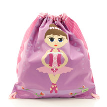 Bobble Art Ballerina Drawstring Bag 