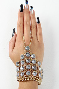 Gemstone Pyramid Hand Chain