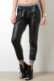Front Leatherette Pants
