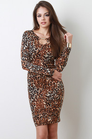 Keyhole Leopard Dress