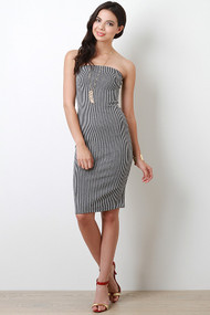 Ribbed Knit Tube Dress