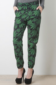 Cannabis Printed Pants