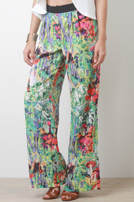 Relaxed Tropical Print Pants