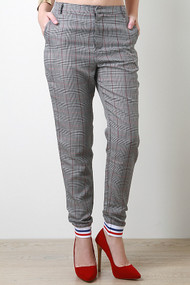 Plaid Design Pants