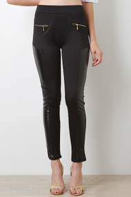 Elasticized Zip Pants