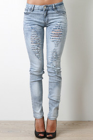 Center Distressed Jeans