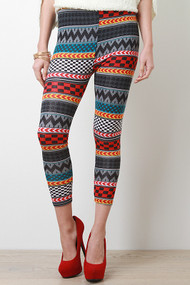 Mixed Print Leggings