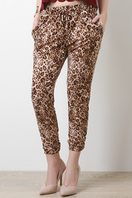 Leopard Spot Jogger Pants