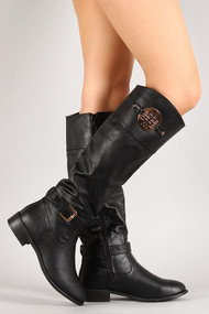 Bamboo Asiana-76 Round Toe Knee High Boot