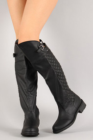 Quilted Riding Knee High Boot