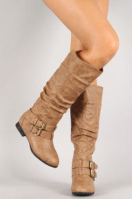Buckle Knee High Riding Boot