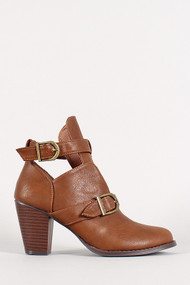 Bumper Tee-55 Round Toe Buckle Ankle Bootie