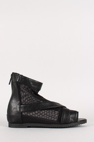 Breckelle Bahama-11 Mesh Strappy Open Toe Bootie