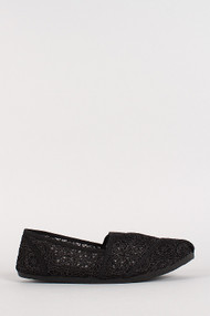 Lace Wrap Skimmer Loafer Flat