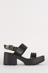 Open Toe Slingback Chunky Platform Sandal
