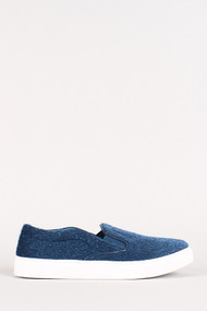 Faux Fur Padded Collar Slip On Sneaker