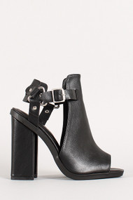 Slingback Mule Chunky Open Toe Heel