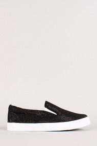 Glitter Fabric Slip On Sneaker
