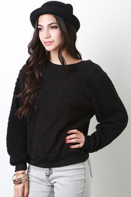Fuzzy Knit Top