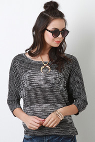 Reverse Stripe Knit Top