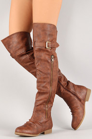 Thigh High Round Toe Riding Boot