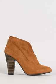 Slit Pointy Toe Ankle Bootie