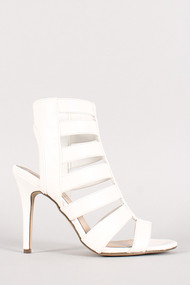 Breckelle Darcey-12 Strappy Open Toe Heel