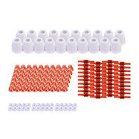Set of Nozzle Electrode Cup and Ring 150pc LCON150 for RED Color LT3200, RED Color LT5000D, RED Color CT520D, RED/BROWN Color LT3500 & BRWON LT4000