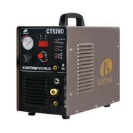 Lotos CT520D 50 AMP Air Plasma Cutter, 200 AMP Tig and Stick/MMA/ARC Welder 3 in 1 Combo Welding Machine , ½ Inch Clean Cut, Brown