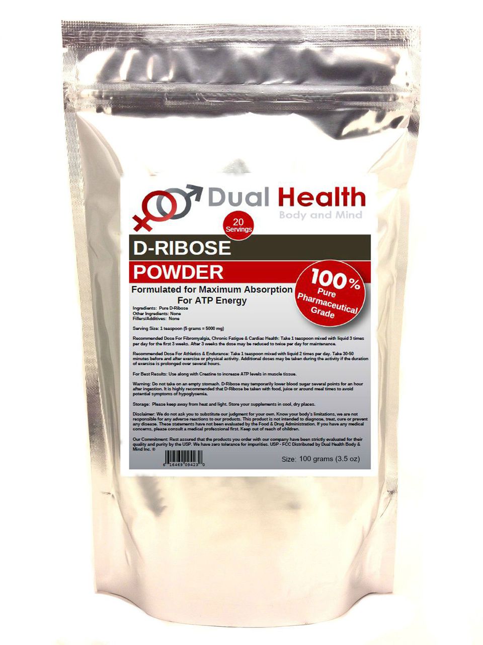 d ribose benefits on D Ribose Powder By Dual Health Body Mind