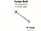 Stainless Steel Kabob - Large Ball 8"
