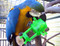 Blue and Gold Macaw with Snack Rack foraging toy