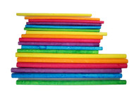The sizes of paper sticks shown together