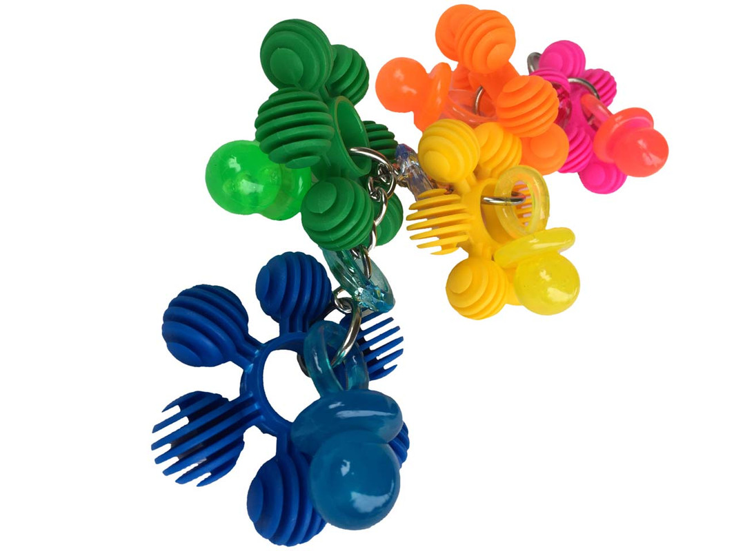 The Flower Power parrot toy.