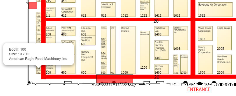 Convention Center Booth Map
