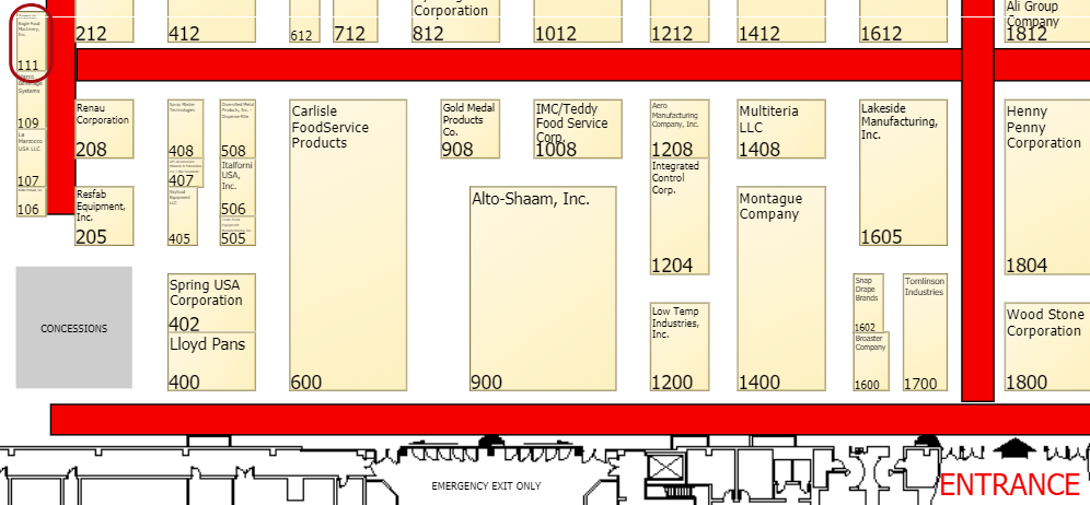 Convention Center Booth Map