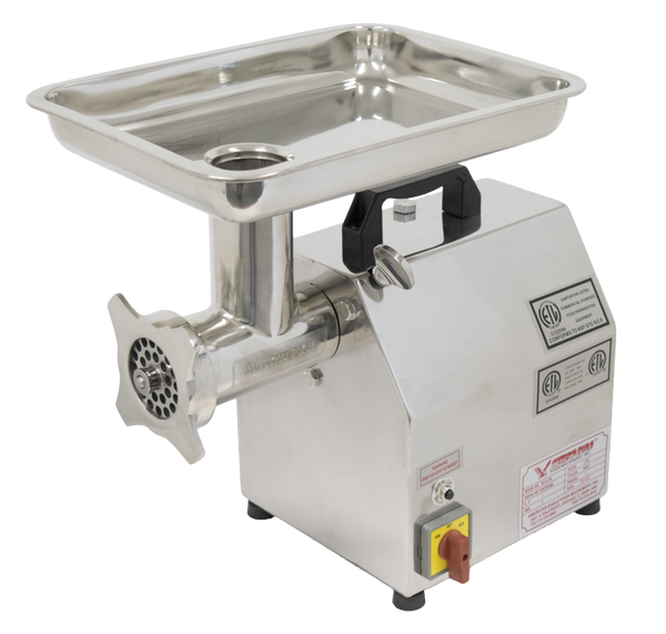 American Eagle Food Machinery #12 Commercial Meat Grinder, 1HP, Stainless Steel, AE-G12N -
 Refurbished