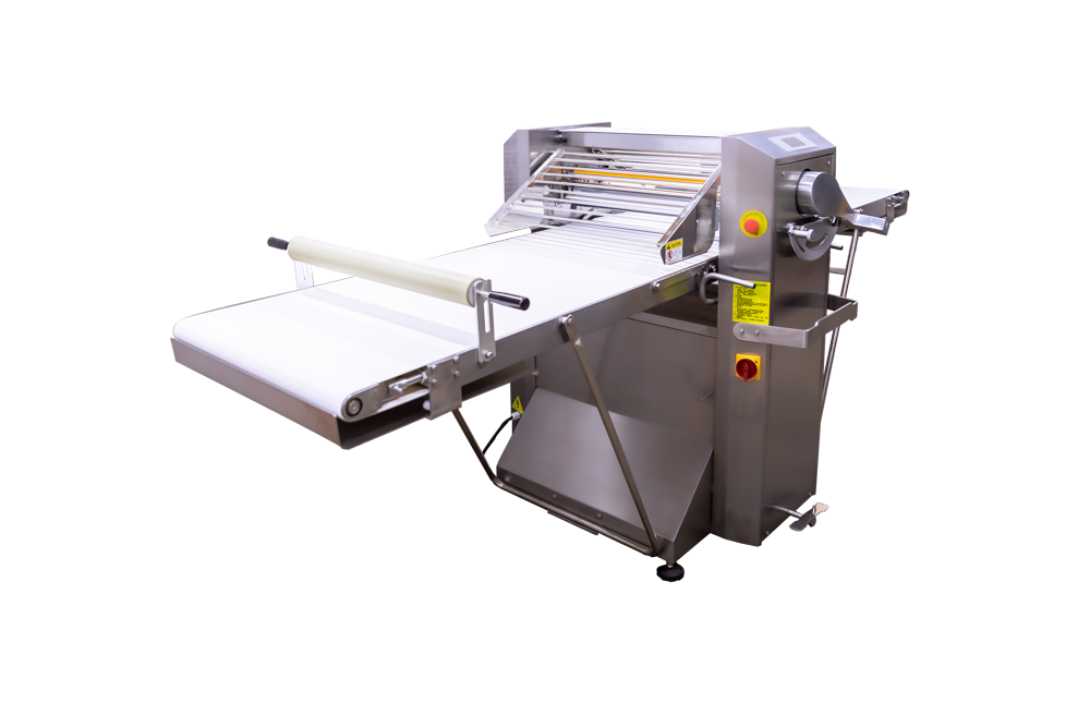 AE-DS650B-SS Premium Series All Stainless Steel Dough Sheeter Floor Type  w/Removable Tables w/ Digital Gauge 25.5 W x 110L, 220V/1Ph